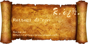 Rettegi Áron névjegykártya